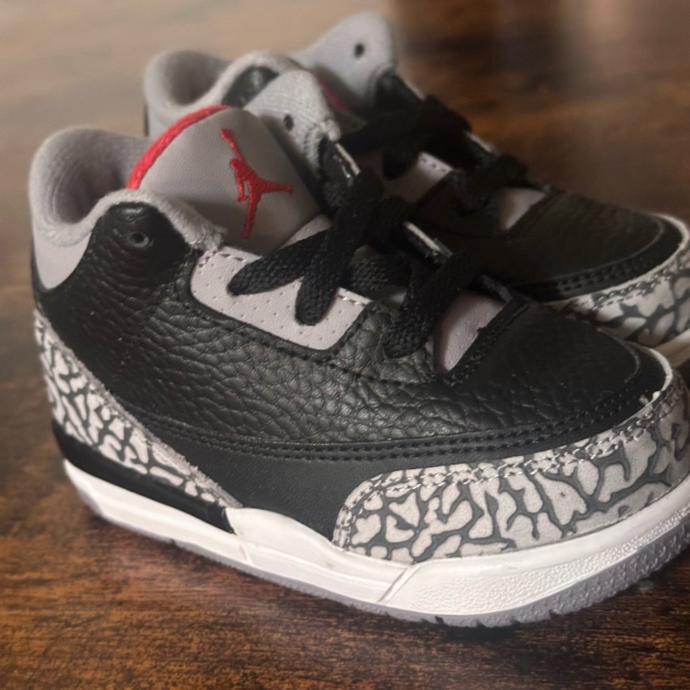 Jordan Black and Gray Sneakers with Signature Elephant Print